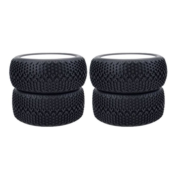 4PCS RC 1:8  Car Buggy Foam Rubber Tyre Tires & Wheel Rim For HPI HSP