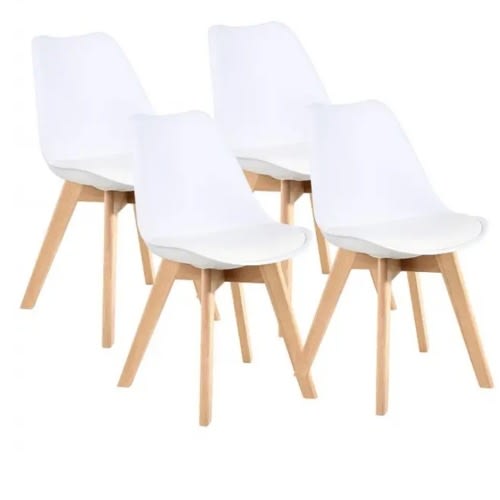 Restaurant Padded Stool - 4pcs -White