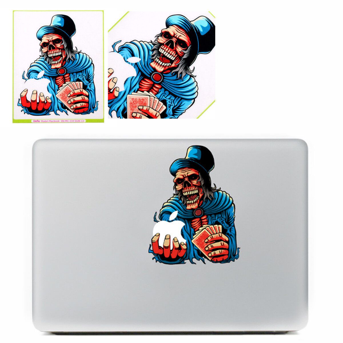Teamtop Poker Devil Catching Sticker For Macbook Air Pro 11" 12'' 13" 15" 17