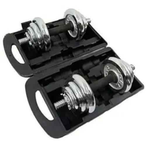 Fully Adjustable Chrome Dumbbell Set With Case - 20kg