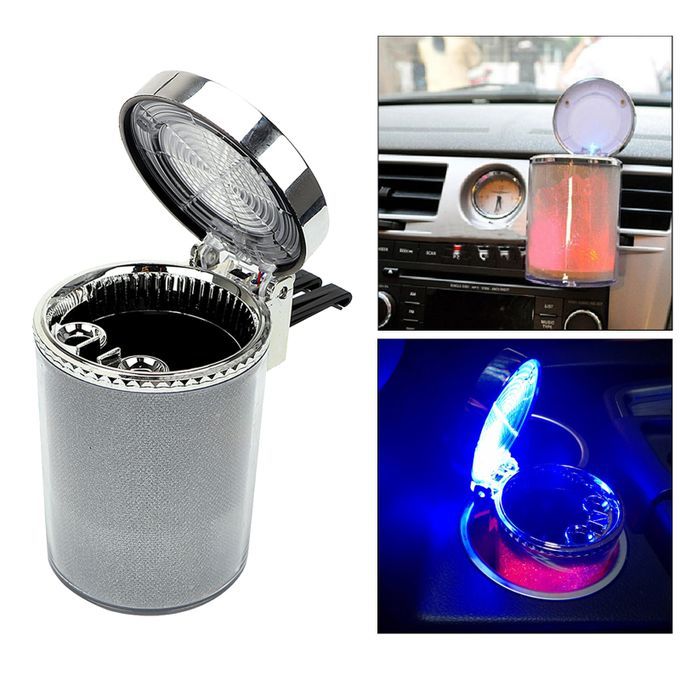 Colorful Led Truck Car  Ashtray Cylinder W/ Lid For Offiice