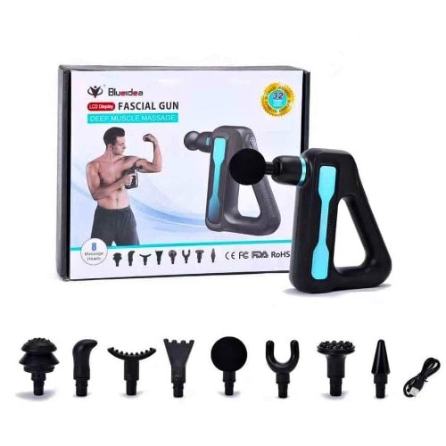 Percussion Fascial Gun For Pain Relief With 8 Heads