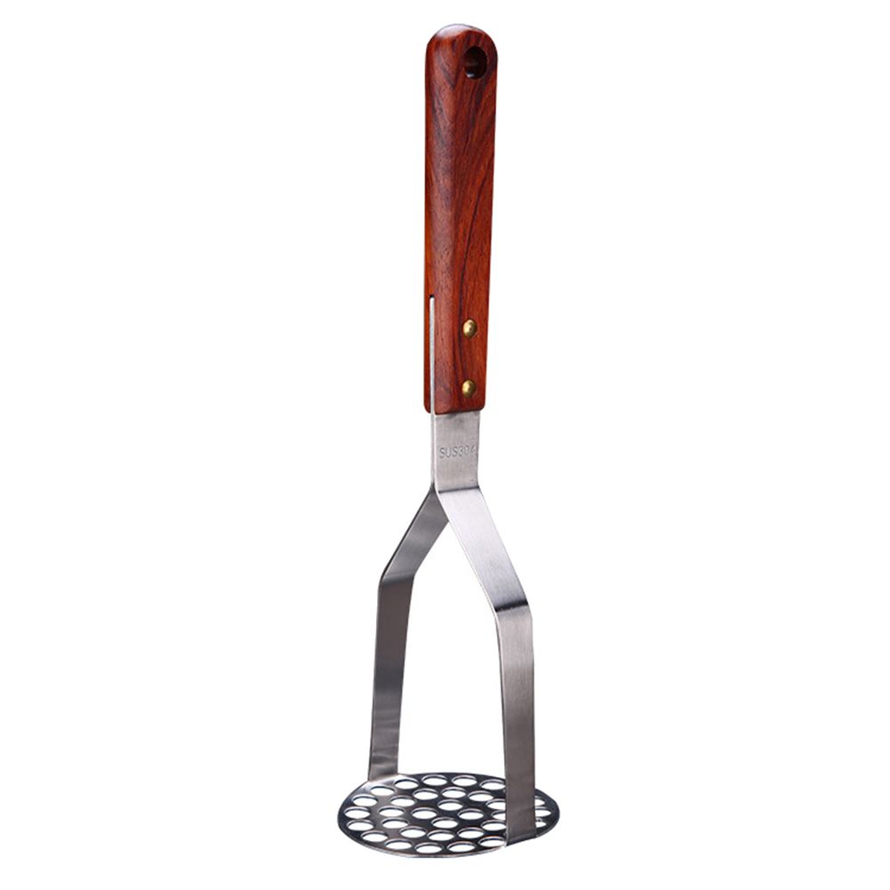 Non Slip Handle Potato Masher Manual Press Vegetable-Wood
