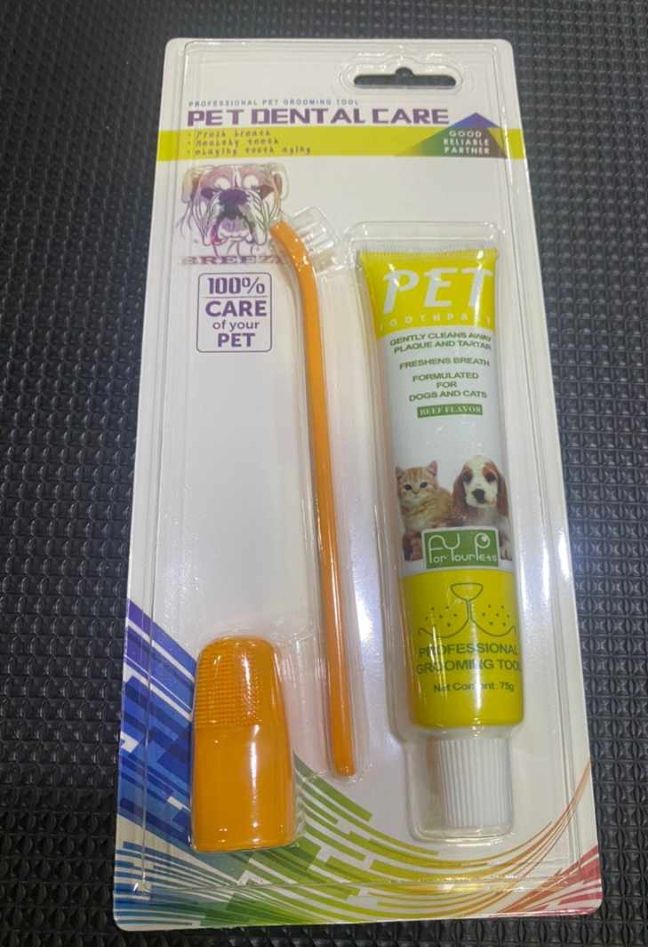 Pet Dog And Cat Dental Care Toothpaste And Brush