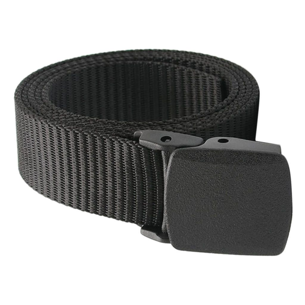 Nylon Belt Travel Sports Long Web Belt  Waistband Black