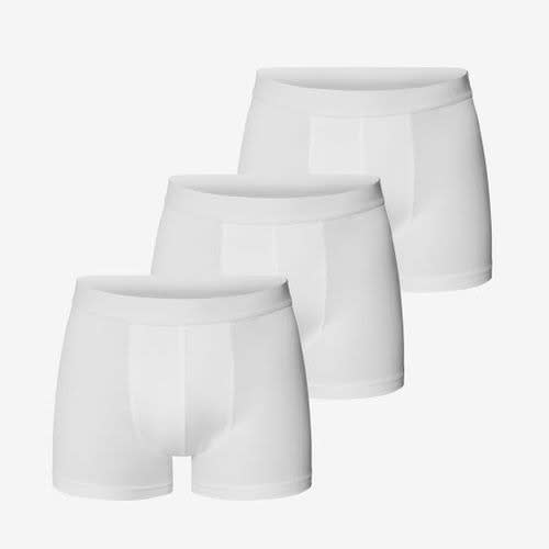 Men's 3 In 1 White Boxers
