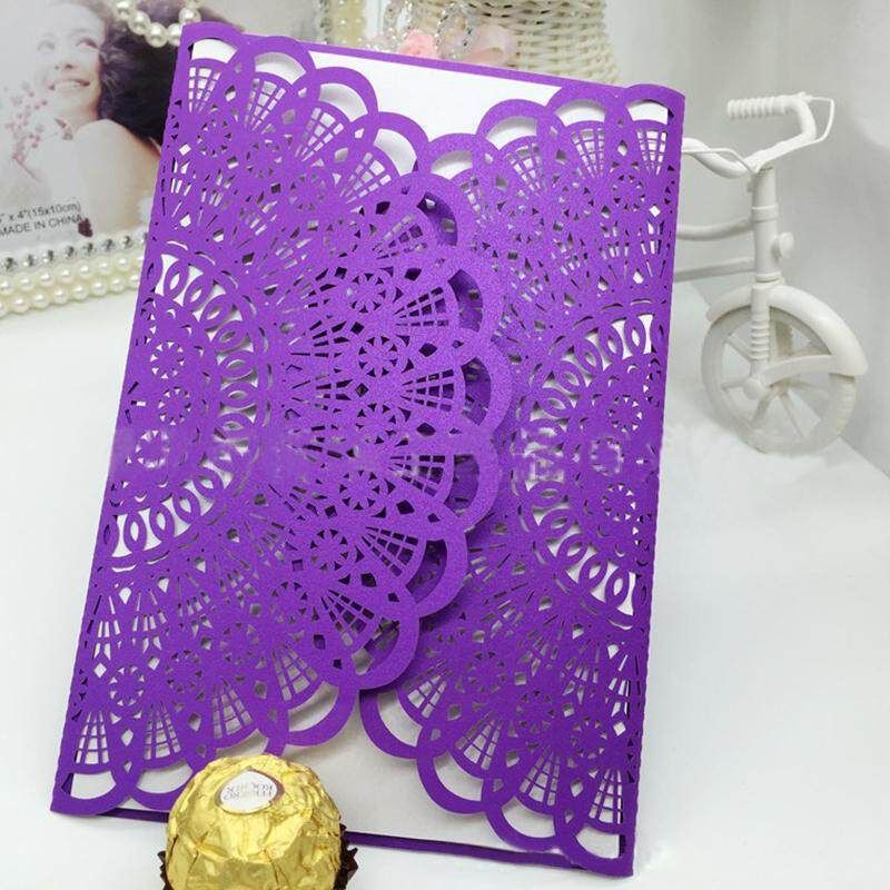 20pcs High-end Business Invitation Greeting Card Creative Wedding Invitations Wedding Invitations Wedding Invitations Purple