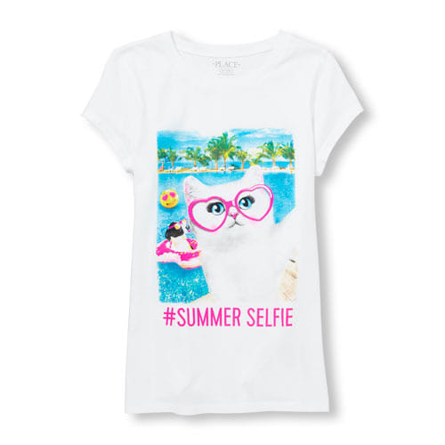 Short Sleeve Cat & Dog Vacation Graphic Tee