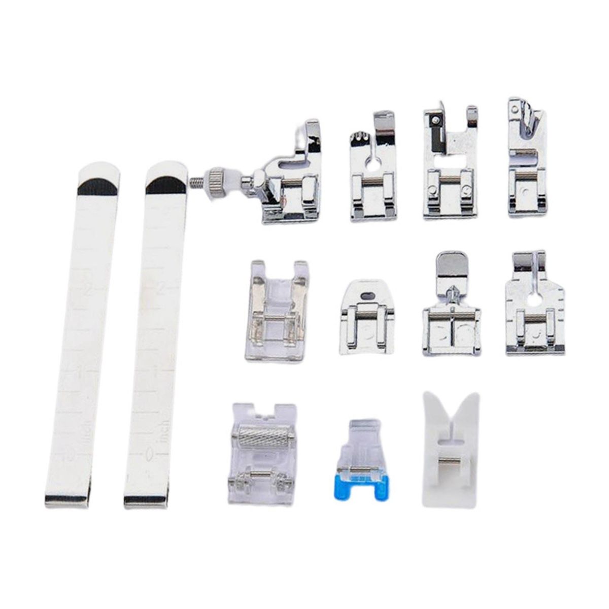 11 Pieces Durable Presser Foot Kit Sewing Machine Rolled Hem Parts