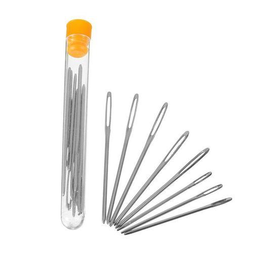 27 Pcs / Lot Big Eye Needles Blunt White 7cm Long Large Hole NOT Sharp Sewing Kniting Embroidery Tool Hand DIY Needlework Plus