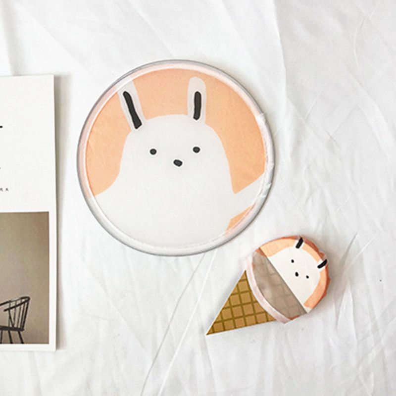 Fan Portable Handheld Cloth 1PC Mini Shape Personalized Portable Cute Folding Ice Fan Mini Travel Hand Small Cream Fan Pocket