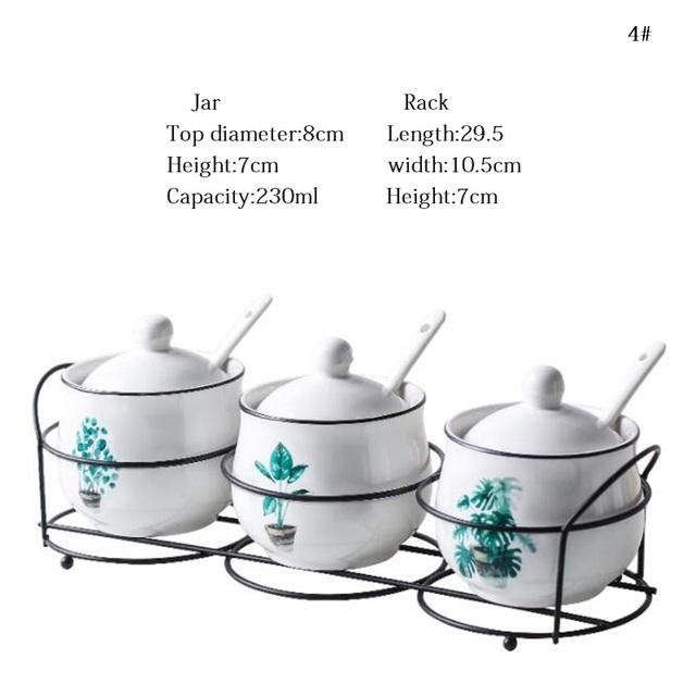 7PCS/Set Ceramic Seasoning Rack Cooking Tools