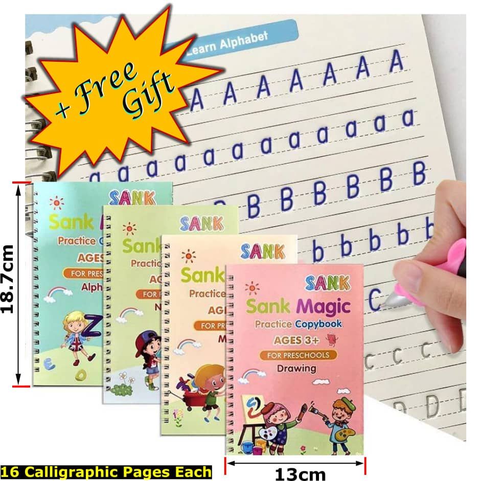 Sank Magic 4in1 Preschools Kid's Learning Copybook Age 3+