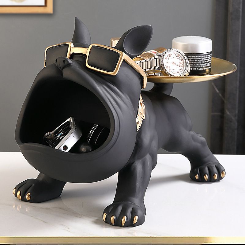 Storage Decoration Big Mouth French Bulldog Tray Door Put