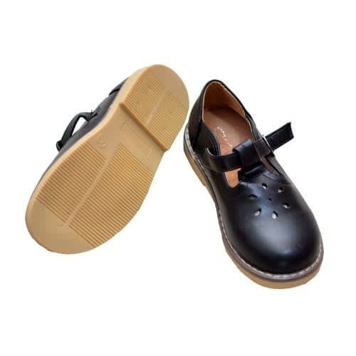 Girl's School Shoes - Black - Size 7