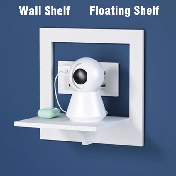 Display Rack Hanging Float Shelves Punch-free Storage Shelf