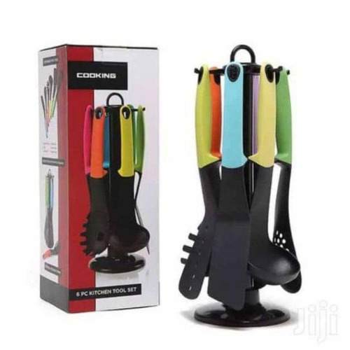 6pcs Silicone Cooking Spoon Set