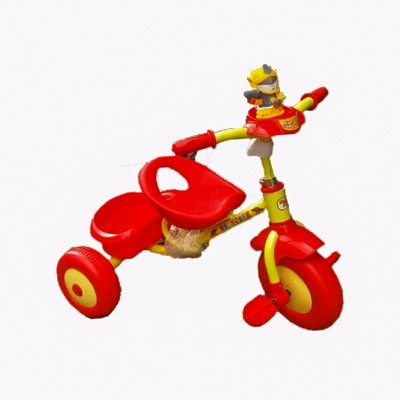 Happy Family Baby Tricycle With Carrier - Red & Yellow