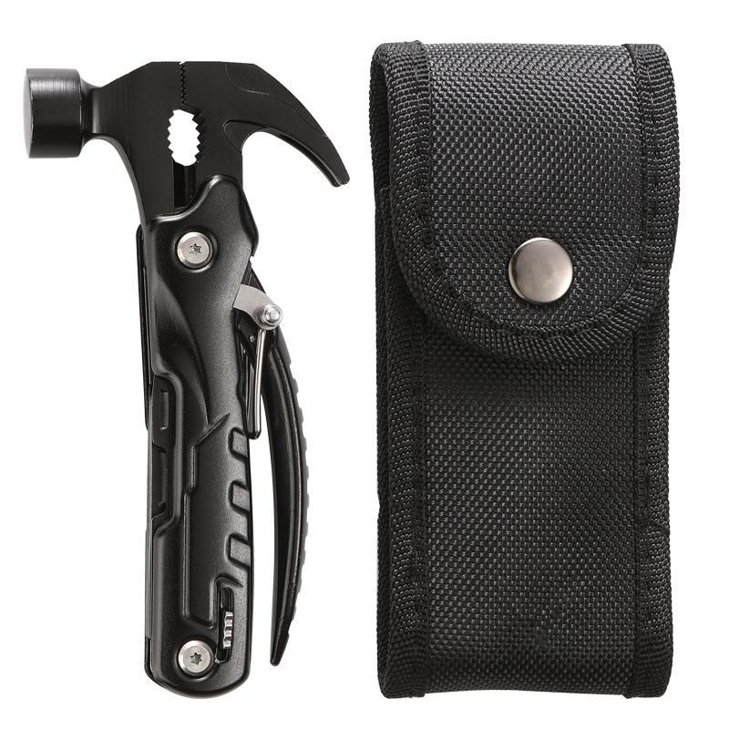 Wholesale outdoor camping claw hammer high carbon steel home car broken window hammer multi-functional hammer combination tool black multipurpose hammer