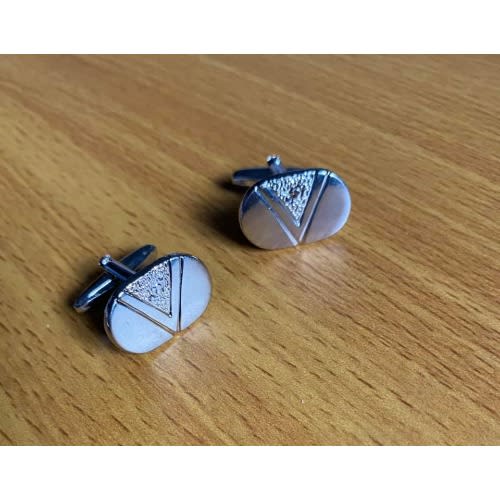 Stainless Steel Men's Silver Cuff Links