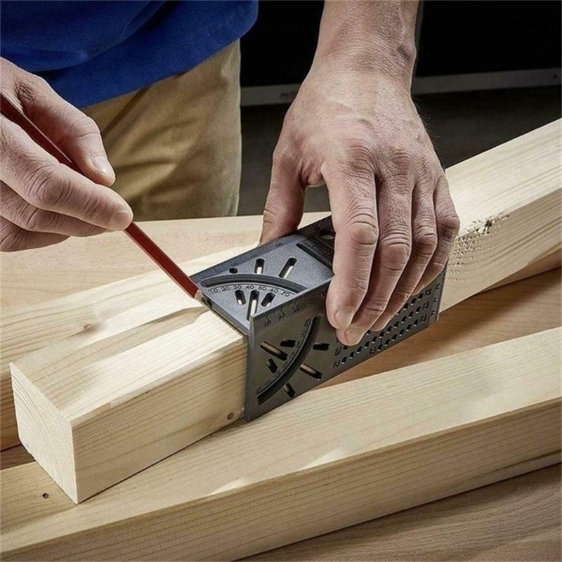 Wood Working Ruler 3D Mitre Angle Measuring Gauge