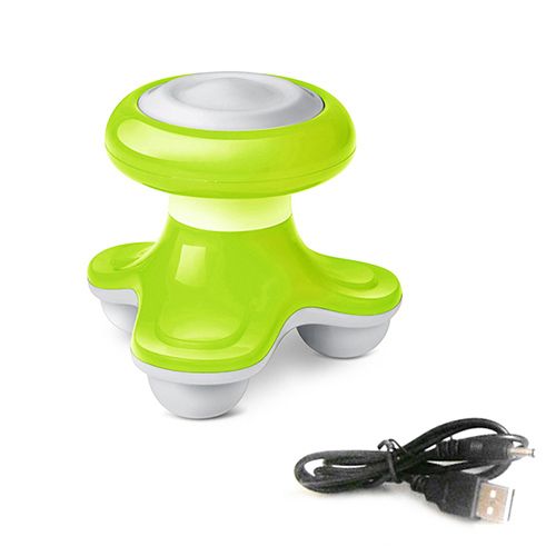 Mini Wave Vibrating Massager Electric Handled Battery-Green