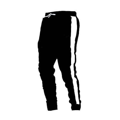 Quality Joggers Pant - Black With White Stripes