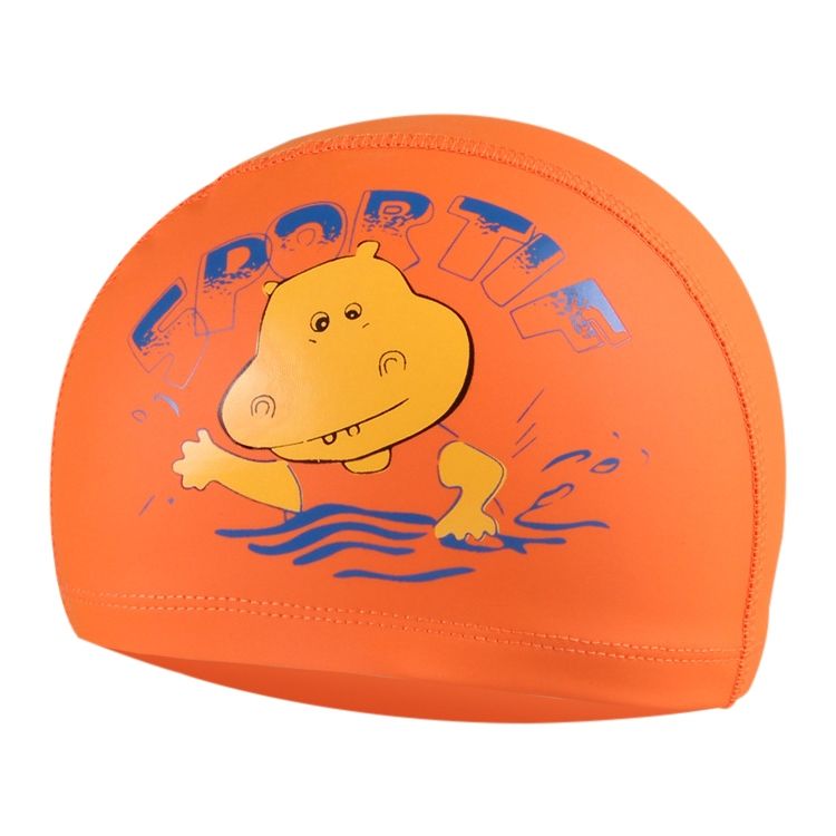Multicolor Children PU Coated Waterproof Swimming Cap