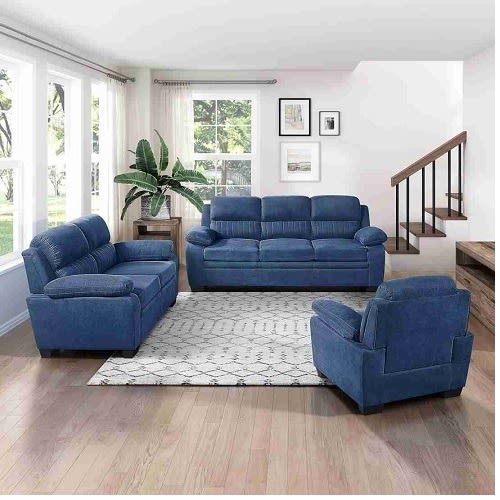 Grand 6 Seater Sofa Set - Blue