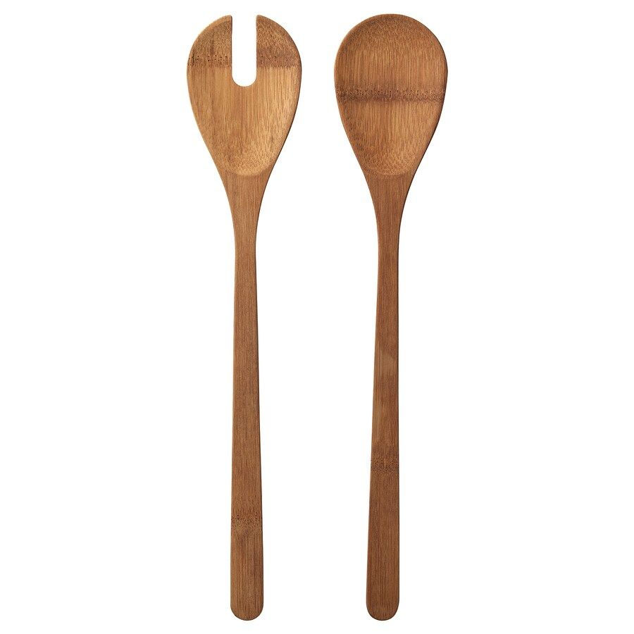 GRONSAKER 2-piece Salad Servers Set 31 Cm, Bamboo