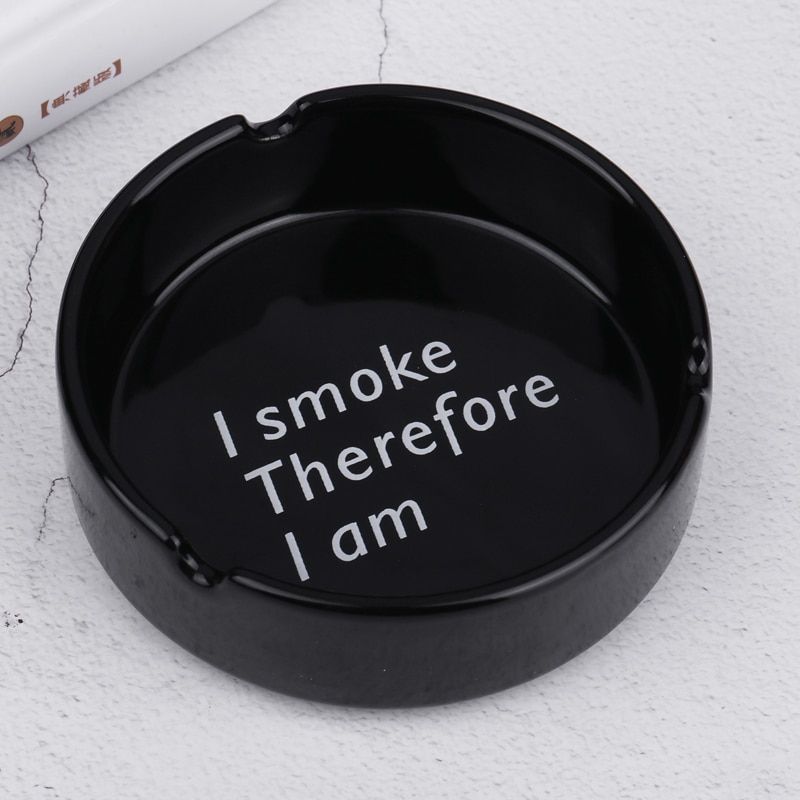 Ceramic Ashtray Home Office Fashion Round Portable Cigarette Ash Tray Holder Tomie Loli Smoking Gift For Boyfriend Girlfriend