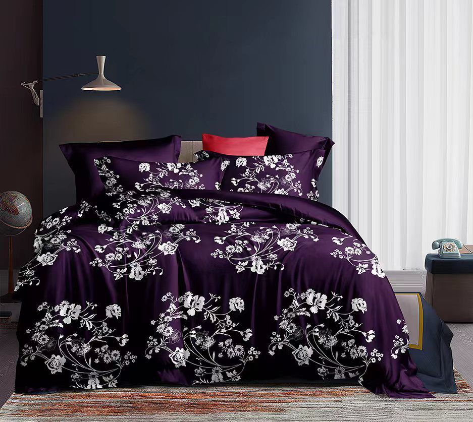 Duvet + Bedsheet + 2 Pillows And 2 Pillow Cases...Purple