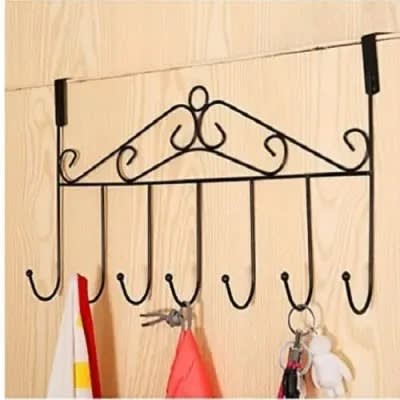 Multi Purpose Kitchen & Office Coat Rack With Hooks - Iron