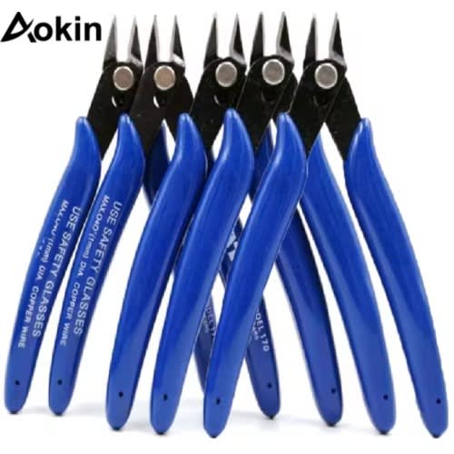 Electrical Wire Cable Cutters - Cutting Side Snips Flush Stainless Steel Nipper Tools - 5pcs