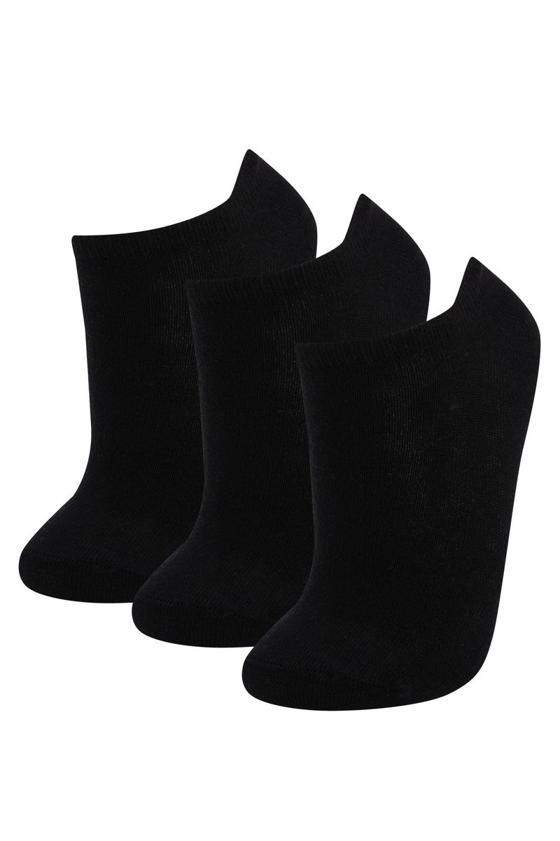 3 Pieces Woman Low Cut Socks - Black
