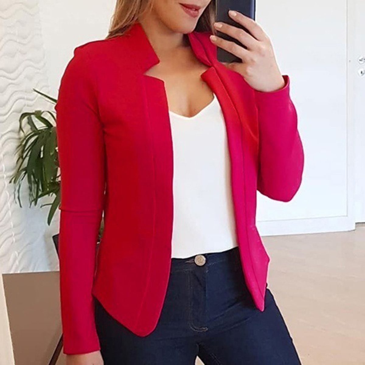 Jacket Suit Plus Size All-match Polyester Business Jacket Suit For Office Plus Size  костюм женский