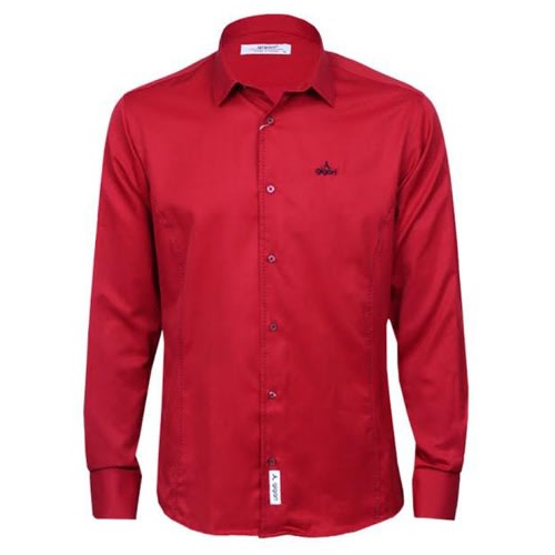 Premium Plain Men's Shirt - Wine - MSHT-4200