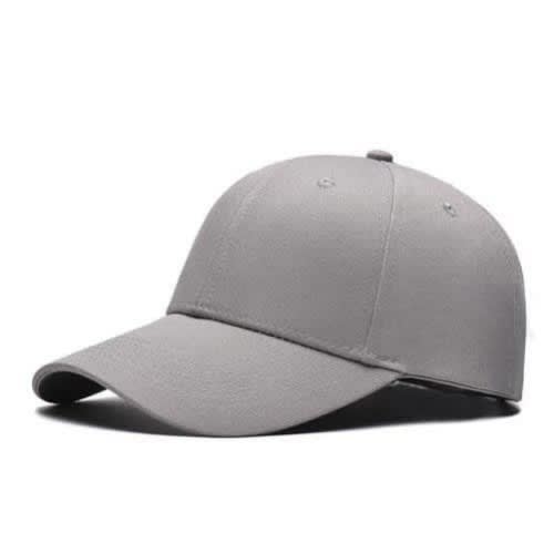 Plain Face Cap -Grey
