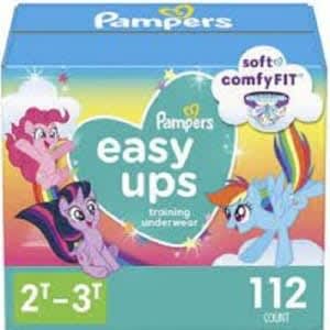Pampers Easy Ups Diapers - Pull Up 2t-3t Training Pants For Girls - 112 Count - Giant Pack