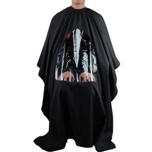 Salon Haircut Cape Gown - Black
