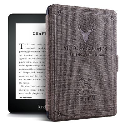 For Kindle Paperwhite 1 2 3 6" Ereader Ultra Slim Pu-Brown