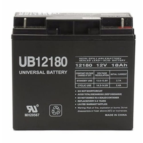 Euro Sealed Lead Acid Battery With Nut And Bolt Terminals - 12v / 18ah