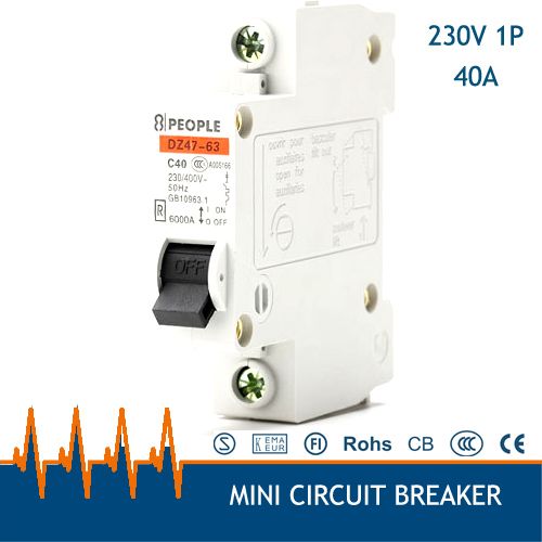 Dz47-63 1P Circuit Air Switch 40A 220v-400V Household