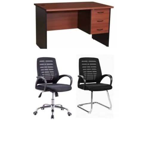 Office Table & Swivel Office Chair & Visitor's Office