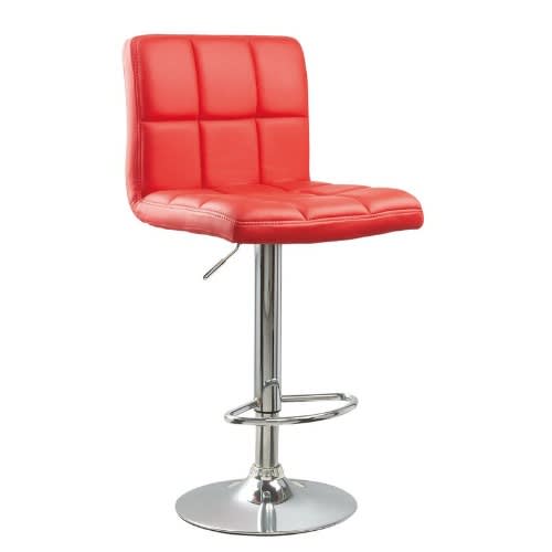 Swivel Metal Bar Stool - Red