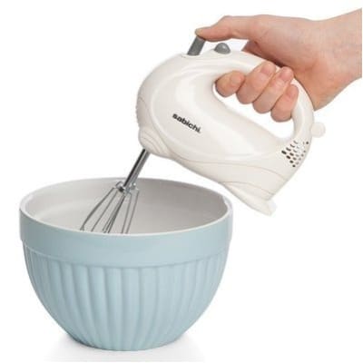 5-Speed White Gloss Hand Mixer