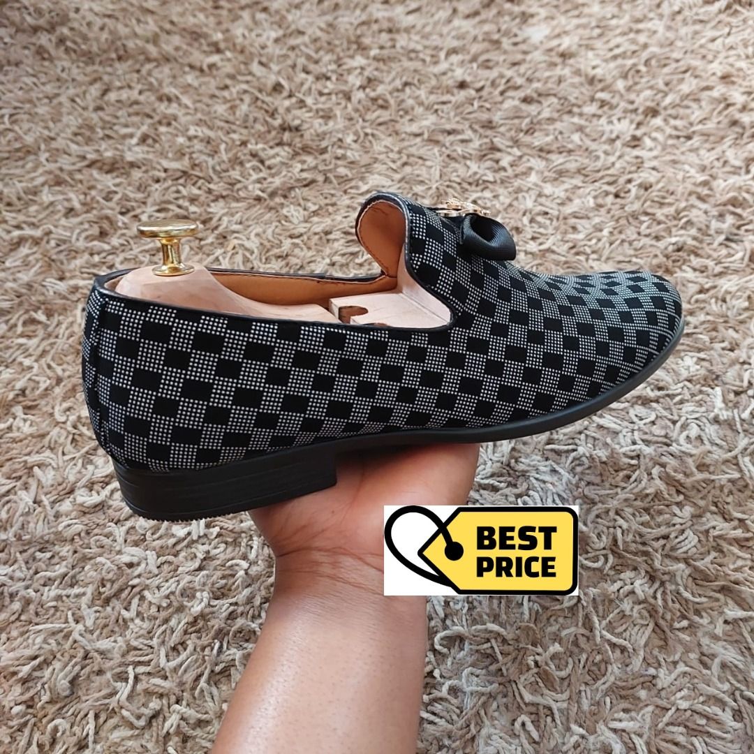 2022 Mens Formal Casual Leather Shoes - Black And White