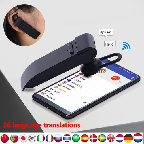 Mini   Translator Earphone Smart 16 Languages Instant Translate Headphone Mobile Phone Headset Voice Translator DJLAB
