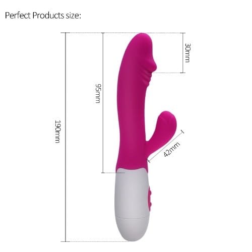 Rechargeable 30 Function Silicone Rabbit Vibrator Sex Toy