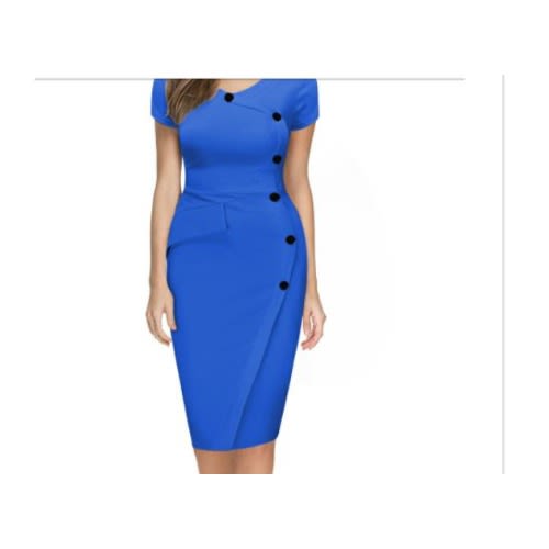 Botton Details Fine Bodycom Dress